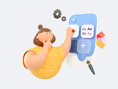 Illustration for Launcher app 3d app character cinema4d illustration launcher octane onboarding