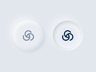Neumorphic's button button design double icon minimal neumprhic new old realistic ui ux