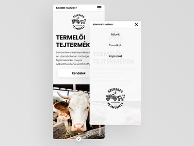 Mobil screen UI design for a growing Milkfarm company
