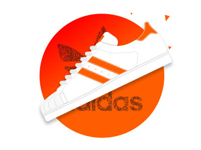 Adidas branding illustrator typography ui ux vector web