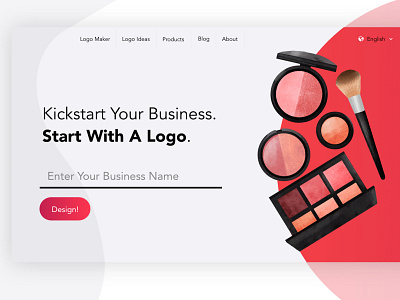 Makeup Artists Landing Page design icon illustrator typography ui ux vector web