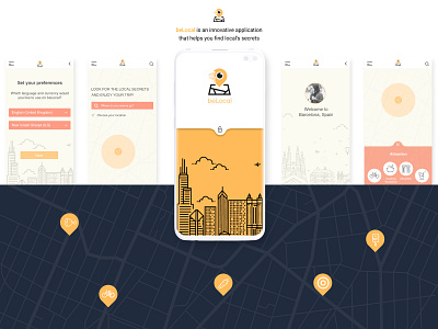 beLocal innovative App app apple application design branding design icon logo typography ui ux vector