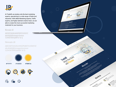 TradeIB Home Page design icon illustration illustrator typography ui ux vector web website