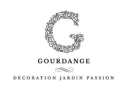 Gourdange logo branding decoration garden plant logo shop