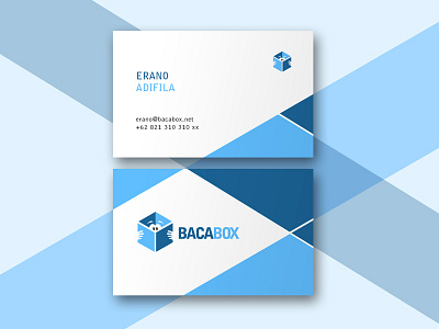 Bacabox business card blue business card simple space