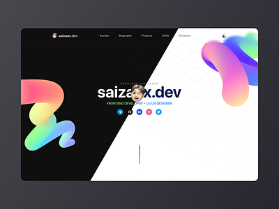 SAIZAAX.DEV — Personal Portfolio Website 😎 design designer developer frontend personal portfolio ui ux website