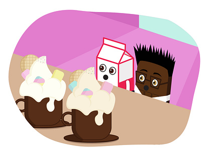 Dreaming a big cappuccino cappuccino character freshmilk illustration kids illustration mrmilk