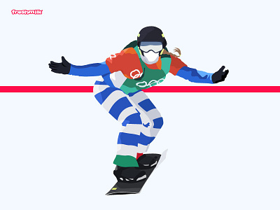 Michela Moioli adrenaline girl girl power illustration olympics snow snowboard sport winter games