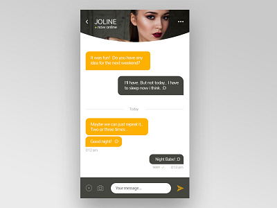 Day 013: Direct message #dailyui 013 chat daily direct flat message mobile ui