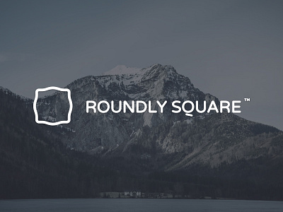 Roundly Square blue brand branding emblem identity logo round square