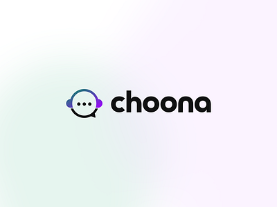 Choona Logo app icon blur brand branding design gradient icon identity logo logo design music sharing social type typography