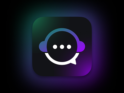 Choona App Icon android icon app app icon application black blur brand branding emblem gradient icon ios ios icon logo music social social media
