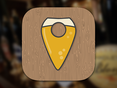 Pub Finder Icon app beer finder icon ios ios8 location pub wood