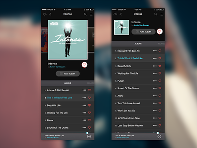 Music Player for Independent Streaming Service app gradient ios music player spotify streaming ui ux