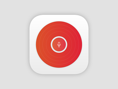 Music Recording App Icon app emblem icon ios ios9 microphone music vinyl