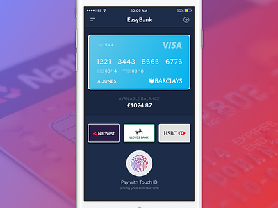 Super Simple Banking App app banking clean design ios ios9 iphone minimalist simple ui