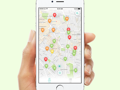 Map View Finder app clean finder interface ios iphone map restaurant ui ux