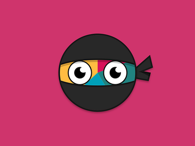 Little Ninja Guy brand character chart emblem icon illustration mark ninja