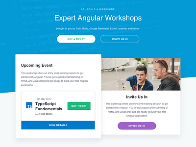 Angular Workshops angle angular design ui ux web web design website workshops