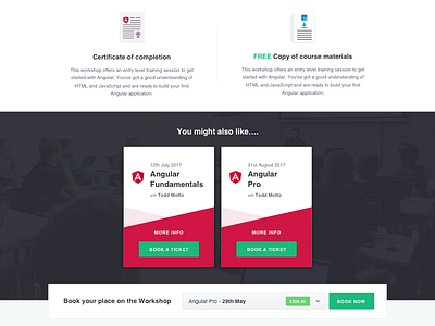 Ultimate Angular - Course Materials angle angular design minimal simple ui ux web web design website workshops