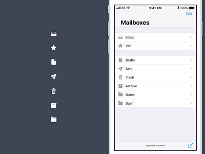 Mail App Icons iOS11
