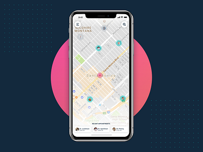 Map View app application dr gradient ios iphone iphone x map map view medical ui ux