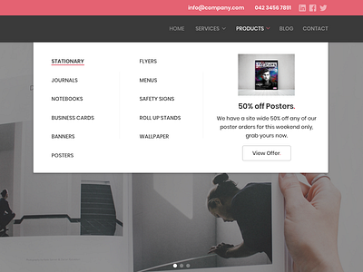 Products Dropdown clean design dropdown nav navbar ui ux web website