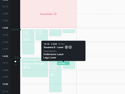 Calendar Event Hover calendar cell clean date design event input time ui ux