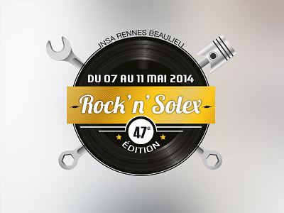Rock'n'Solex concept logo music rennes rocknroll solex vinyl