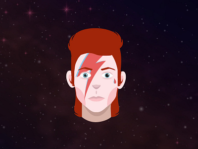 Rip David Bowie davidbowie graphicdesign illustration illustrator space vector