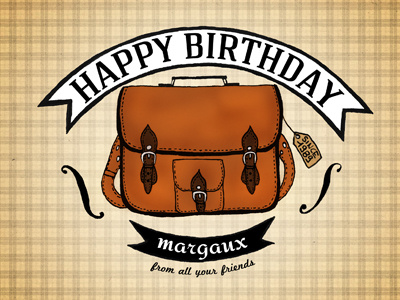 Birthday card bag birthday illustration