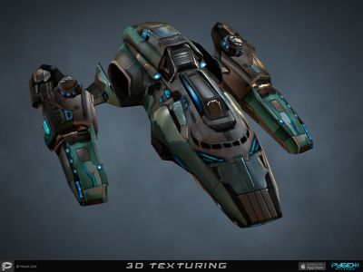 3D texturing 3d ship space texturing