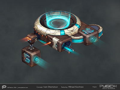 solar strtion art concept dribbble game space station texturing