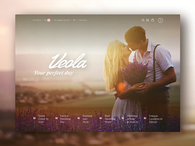 Veola wedding blog home page blog design home page ui web design wedding