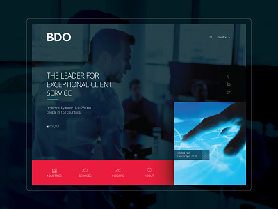BDO theme - home page branding design site design ui ux