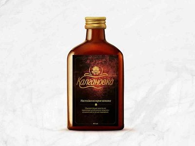 Kalganovka - tincture based on Kalgan root bottle branding design identity shelf products