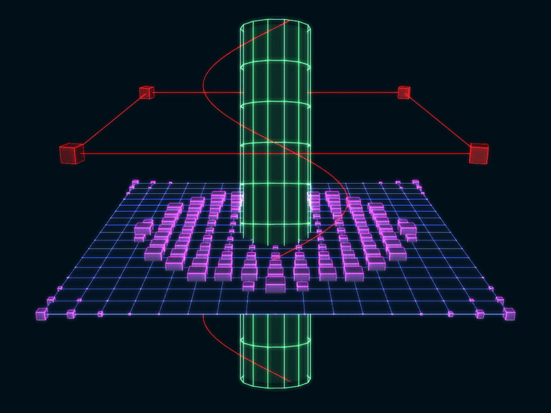 SF0 3d 80s motion render retro scifi touchdesigner ui vaporwave