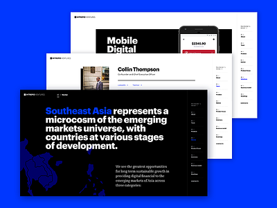 Intrepid Ventures Investor's Portal design fintech layout presentation readymag typography web website