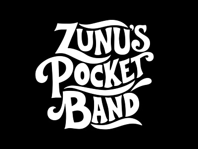Zunu's Pocket Band custom typeface hand lettering lettering logo psychedelic