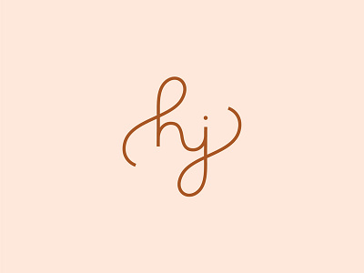 HJ Monogram Brand Mark brand mark branding identity ligature logo monogram typography