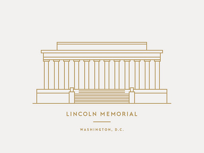 Lincoln Memorial architecture building capitol city illustration landmark lincoln memorial monument usa washington