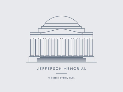 Jefferson Memorial architecture building capitol city illustration jefferson landmark memorial monument usa washington dc