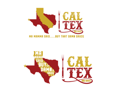Cal-Tex bbq sauce logo design