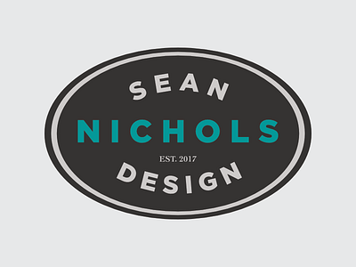 Sean Nichols Design Logo blue branding gray grey illustration logo oval retro typeface typography vintage
