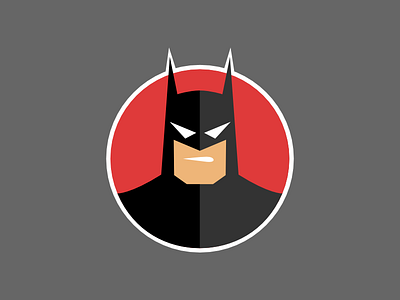 The Dark Knight batman batman the animated series black btas cartoon dark knight dc red sticker