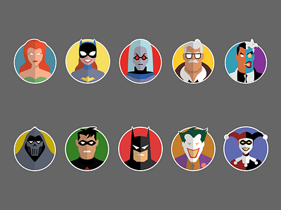Batman The Animated Series Stickers batman btas illustration sticker design vector art