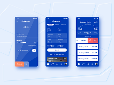 Concept Flight App for Aegean Airlines 2020 2020 trend airlines booking branding colour design flight flight app flight booking greek login minimal mockup screens ticket ui ux