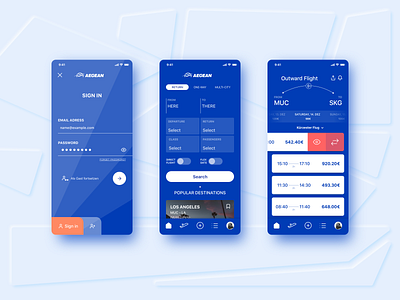 Concept Flight App for Aegean Airlines