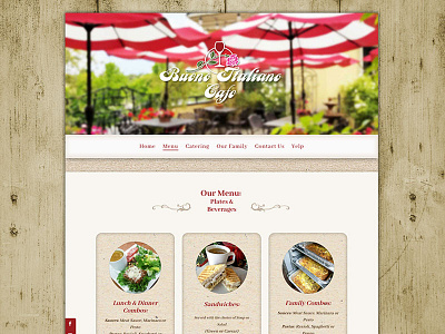 Italian Cafe Website Design