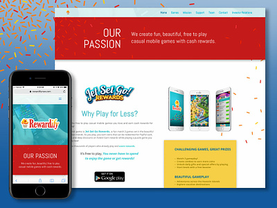 Rewardify Web Design games graphic design graphic designer web web design